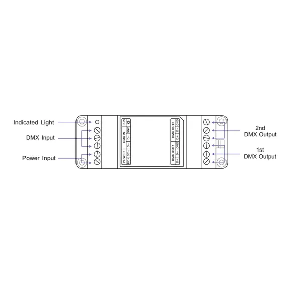 DMX Signal Amplifier DIN-121  LTECH DMX Controller